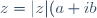 z = |z| (a+ib)